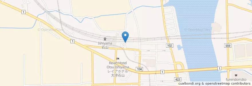 Mapa de ubicacion de 大津警察署石山駅前交番 en 日本, 滋賀県, 大津市.