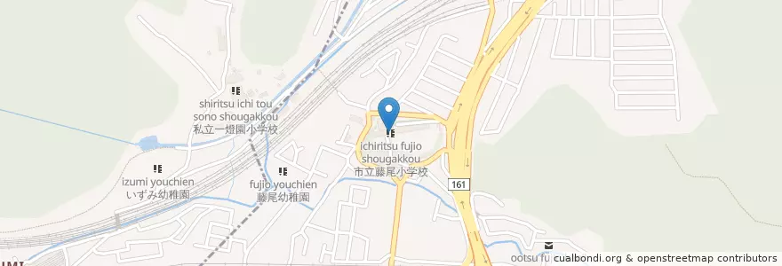 Mapa de ubicacion de 市立藤尾小学校 en ژاپن, 滋賀県, 京都府, 大津市, 京都市, 山科区.