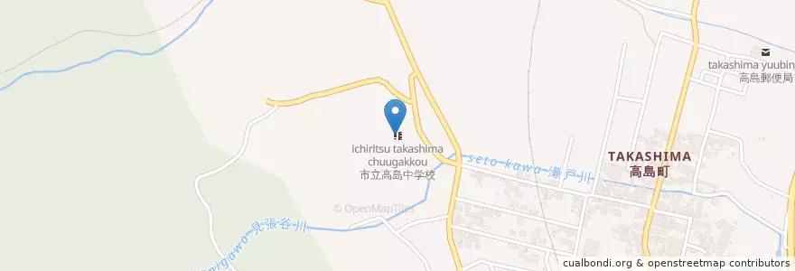 Mapa de ubicacion de 高島市立高島中学校 en 日本, 滋賀県, 高島市.