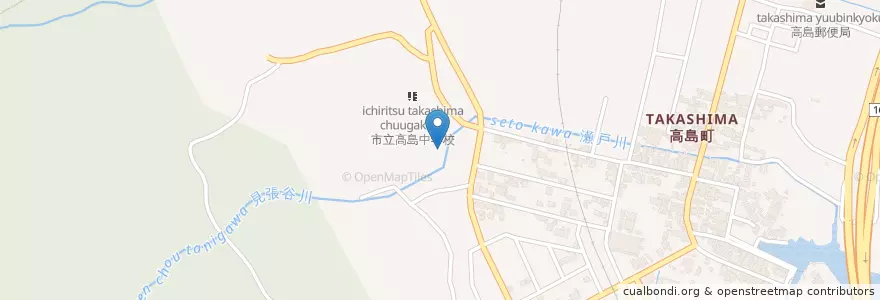 Mapa de ubicacion de 高島市立高島小学校 en Япония, Сига, 高島市.