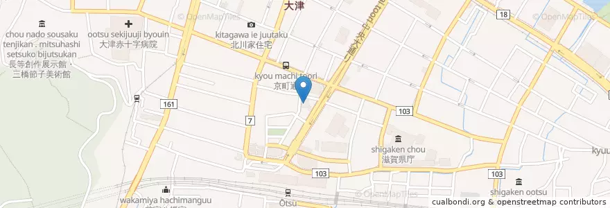 Mapa de ubicacion de 愛光幼稚園 en Jepun, 滋賀県, 大津市.