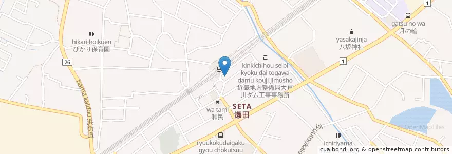Mapa de ubicacion de 日本下水道事業団近畿・中国総合事務所滋賀事務所 en Japon, Préfecture De Shiga, 大津市.