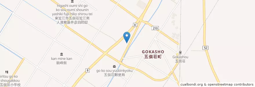 Mapa de ubicacion de 東近江警察署五個荘北駐在所 en Japon, Préfecture De Shiga, 東近江市.