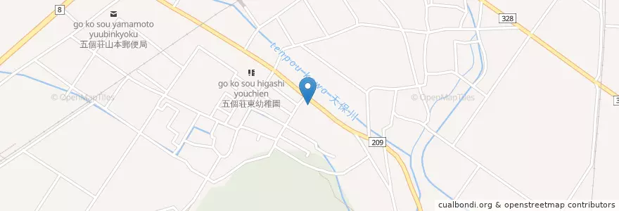 Mapa de ubicacion de 東近江警察署五個荘東駐在所 en Japan, Shiga Prefecture, Higashiomi.