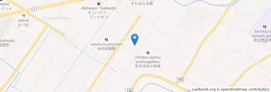 Mapa de ubicacion de 治田保育園 en Japão, 滋賀県, 栗東市.