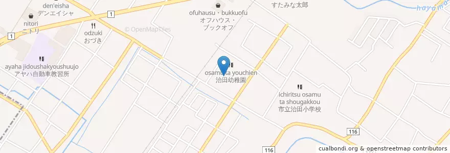 Mapa de ubicacion de 治田児童館 en 日本, 滋賀県, 栗東市.