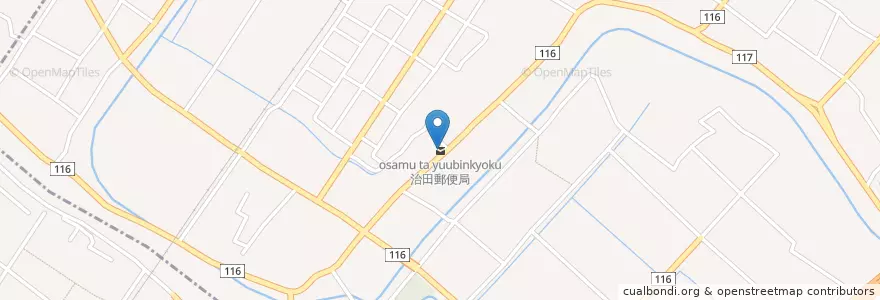 Mapa de ubicacion de 治田郵便局 en اليابان, شيغا, 栗東市.