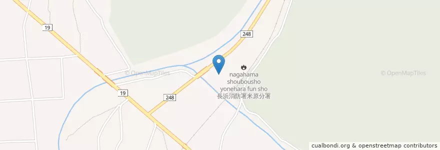 Mapa de ubicacion de 湖北地域消防米原消防署 en Japão, 滋賀県, 米原市.