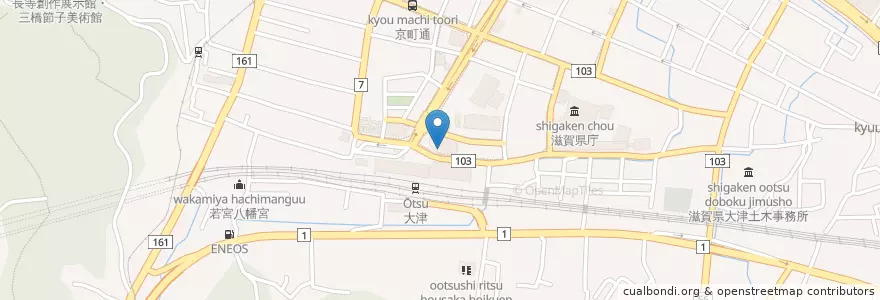 Mapa de ubicacion de 滋賀労働局(梅林庁舎) en ژاپن, 滋賀県, 大津市.
