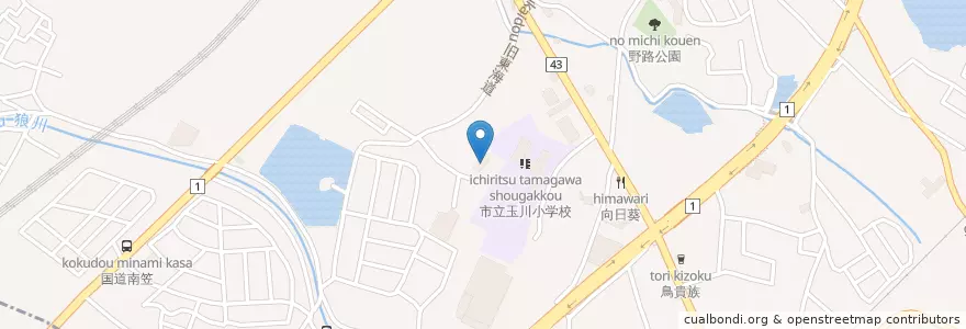 Mapa de ubicacion de 玉川幼稚園 en Japon, Préfecture De Shiga, 草津市.