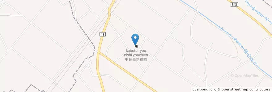 Mapa de ubicacion de 甲良西幼稚園 en Япония, Сига, Уезд Инуками, Кора.