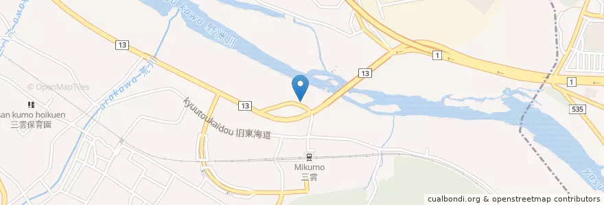 Mapa de ubicacion de 甲西三雲郵便局 en Giappone, Prefettura Di Shiga, 湖南市.