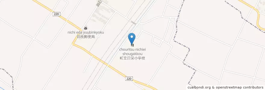 Mapa de ubicacion de 町立日栄小学校 en Giappone, Prefettura Di Shiga, 犬上郡, 豊郷町.
