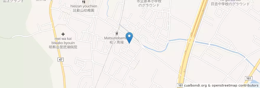 Mapa de ubicacion de 真愛保育園 en Japón, Prefectura De Shiga, 大津市.
