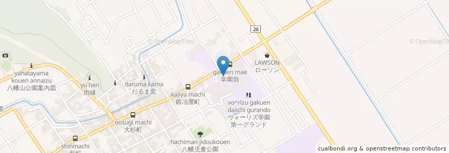Mapa de ubicacion de 近江兄弟社中学校 en Япония, Сига, 近江八幡市.