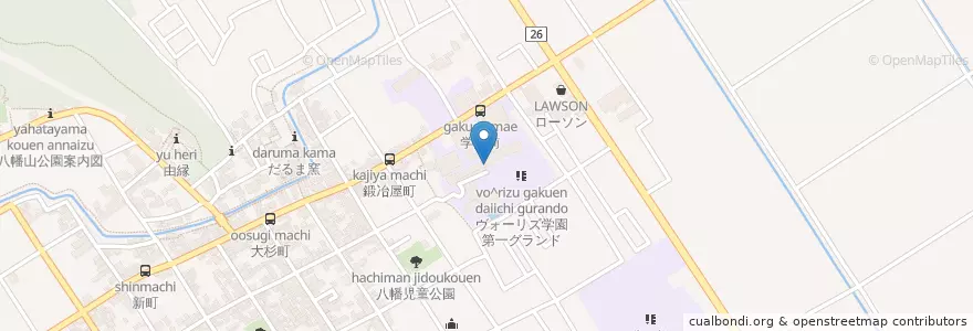 Mapa de ubicacion de 近江兄弟社高等学校 en 日本, 滋賀県/滋賀縣, 近江八幡市.