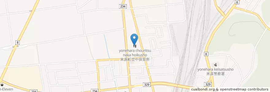 Mapa de ubicacion de 米原町立中保育所 en Japão, 滋賀県, 米原市.