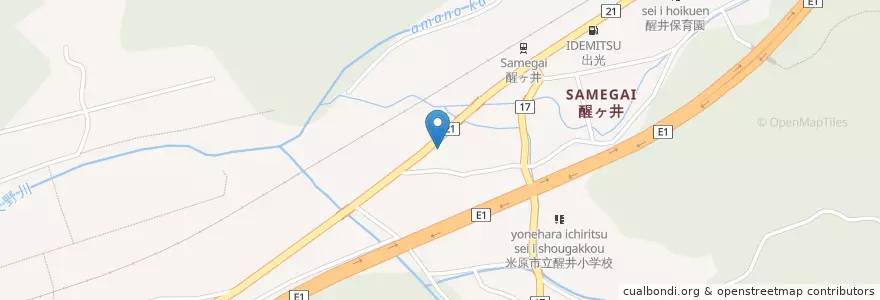 Mapa de ubicacion de 米原警察署醒井駐在所 en Japão, 滋賀県, 米原市.