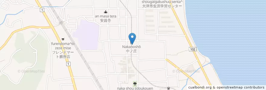 Mapa de ubicacion de 聖愛幼稚園 en اليابان, شيغا, 大津市.