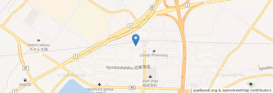 Mapa de ubicacion de 草津警察署手原駅前交番 en Japon, Préfecture De Shiga, 栗東市.
