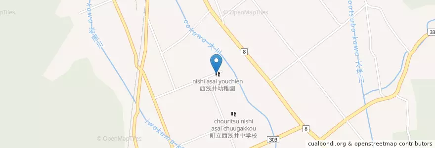 Mapa de ubicacion de 西浅井幼稚園 en Japon, Préfecture De Shiga, 長浜市.