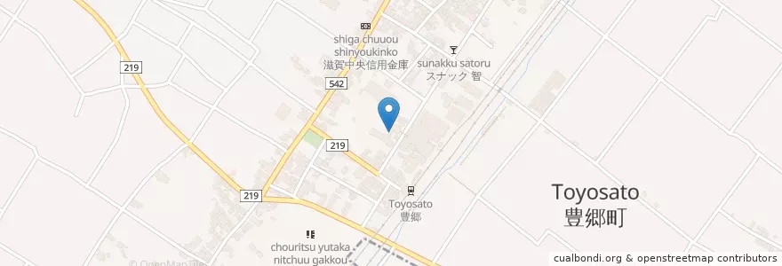 Mapa de ubicacion de 豊郷病院 en Japan, Präfektur Shiga, 犬上郡, 豊郷町.