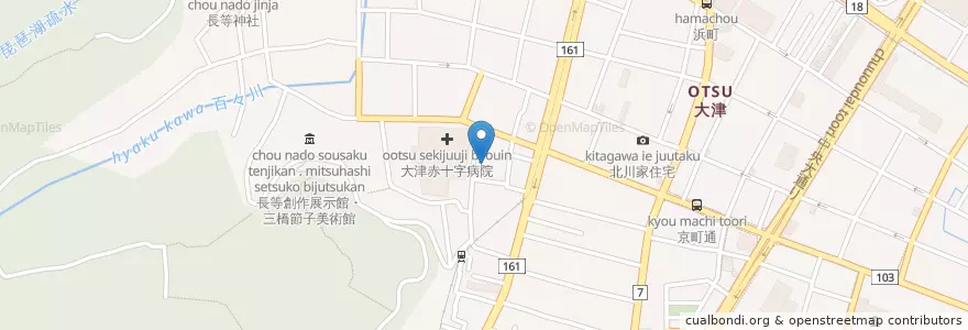 Mapa de ubicacion de 近松保育園 en ژاپن, 滋賀県, 大津市.