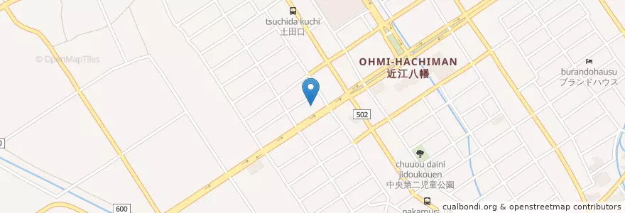Mapa de ubicacion de 近江八幡郵便局 en Japon, Préfecture De Shiga, 近江八幡市.