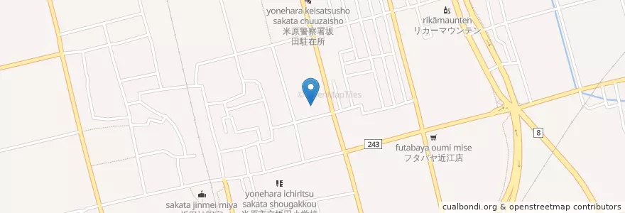 Mapa de ubicacion de 近江町立にし保育所 en 日本, 滋賀県, 米原市.