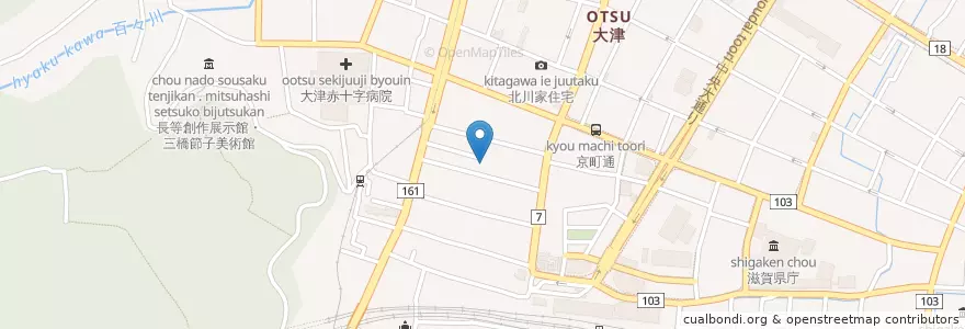 Mapa de ubicacion de 近畿農政局滋賀農政事務所大津統計・情報センター en 일본, 시가현, 大津市.