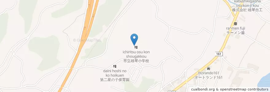 Mapa de ubicacion de 雄琴幼稚園 en Japonya, 滋賀県, 大津市.