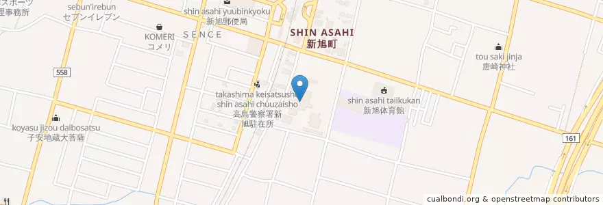 Mapa de ubicacion de 高島市役所 en Giappone, Prefettura Di Shiga, 高島市.