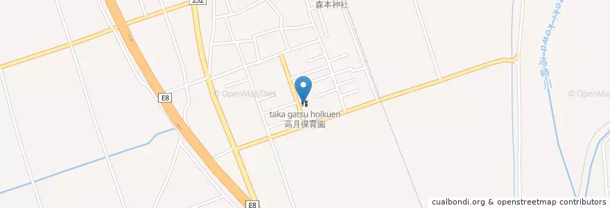 Mapa de ubicacion de 高月保育園 en Japão, 滋賀県, 長浜市.