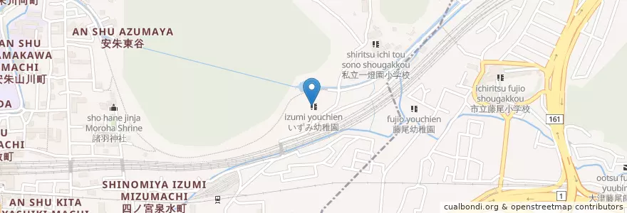 Mapa de ubicacion de いずみ幼稚園 en Japonya, 京都府, 京都市, 山科区.