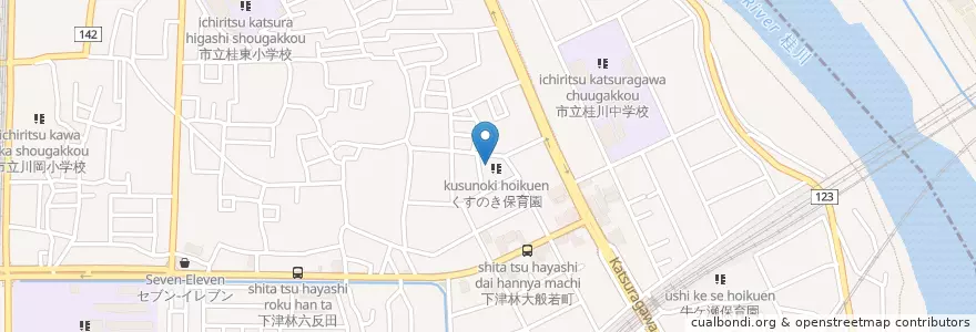 Mapa de ubicacion de くすのき保育園 en ژاپن, 京都府, 京都市, 西京区.