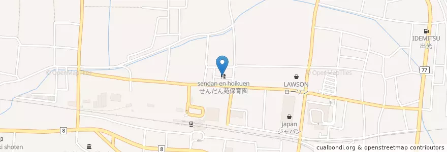 Mapa de ubicacion de せんだん苑保育園 en Giappone, Prefettura Di Kyoto, 綾部市.