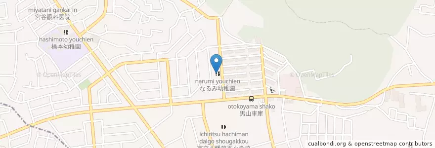 Mapa de ubicacion de なるみ幼稚園 en 일본, 교토부, 八幡市.