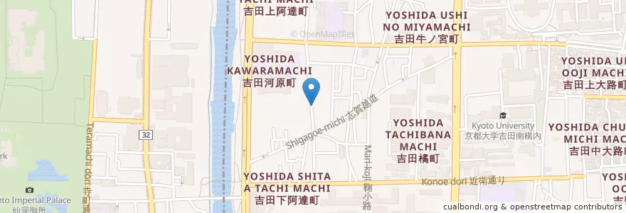 Mapa de ubicacion de ペスタロッチ保育園 en Japan, Präfektur Kyōto, 京都市, 左京区.