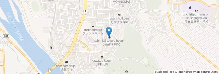 Mapa de ubicacion de 一心会都倉病院 en Japan, Präfektur Kyōto, 宇治市.
