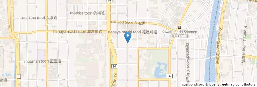Mapa de ubicacion de 七条警察署東洞院六条交番 en Japan, 京都府, Kioto, 下京区.
