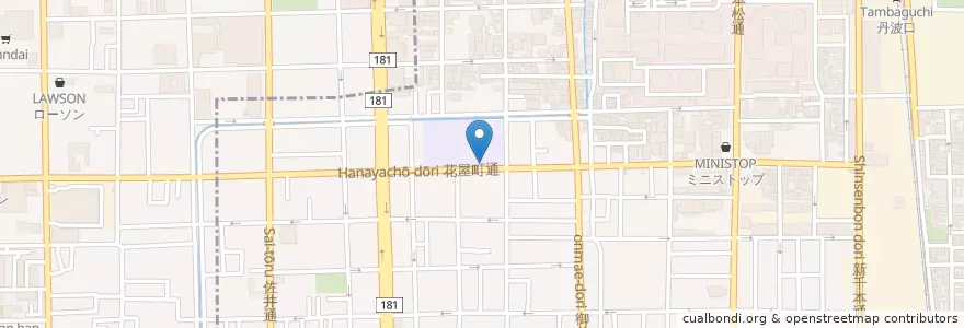 Mapa de ubicacion de 七条警察署花屋町交番 en Japan, Präfektur Kyōto, 京都市.