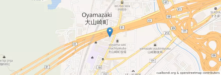 Mapa de ubicacion de 乙訓消防組合大山崎消防署 en Japan, Kyoto Prefecture, Otokuni County, Oyamazaki.