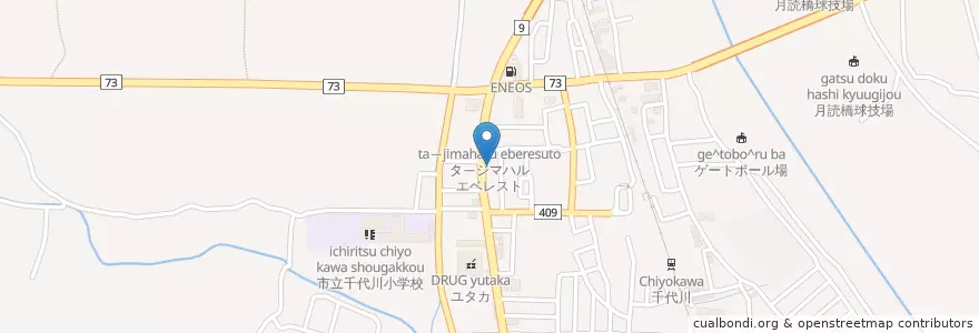 Mapa de ubicacion de 亀岡警察署千代川交番 en Japan, Kyoto Prefecture, Kameoka.