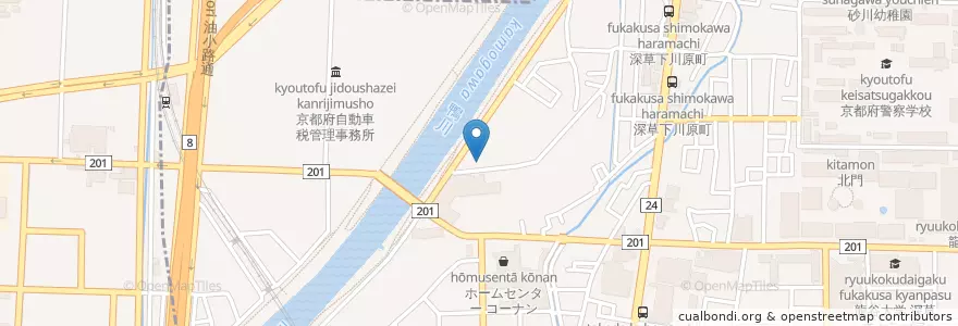Mapa de ubicacion de 五木田病院 en ژاپن, 京都府, 京都市.