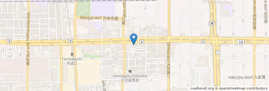 Mapa de ubicacion de 五条愛児園 en Japonya, 京都府, 京都市.