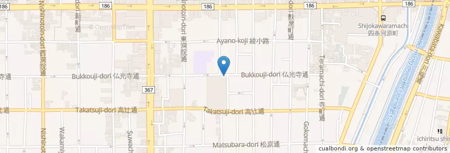 Mapa de ubicacion de 五条警察署仏光寺交番 en Jepun, 京都府, 京都市, 下京区.