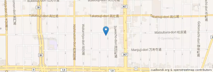 Mapa de ubicacion de 五条警察署元両替町交番 en اليابان, 京都府, 京都市, 下京区.