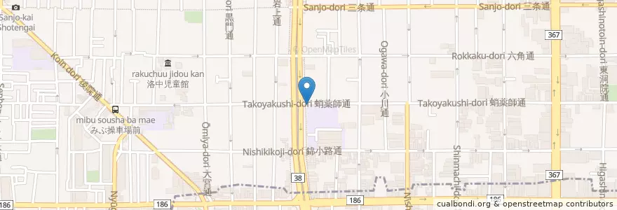 Mapa de ubicacion de 五条警察署東堀川交番 en 日本, 京都府, 京都市, 中京区.