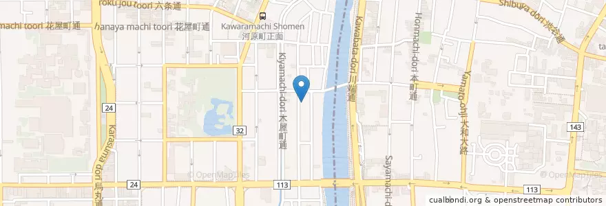Mapa de ubicacion de 京都七条米浜郵便局 en Japão, 京都府, Quioto, 下京区.