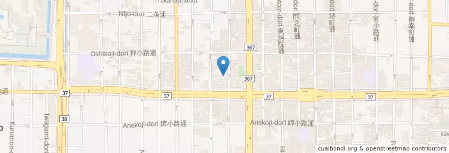 Mapa de ubicacion de 京都労働局 en Japón, Prefectura De Kioto, Kioto, 中京区.